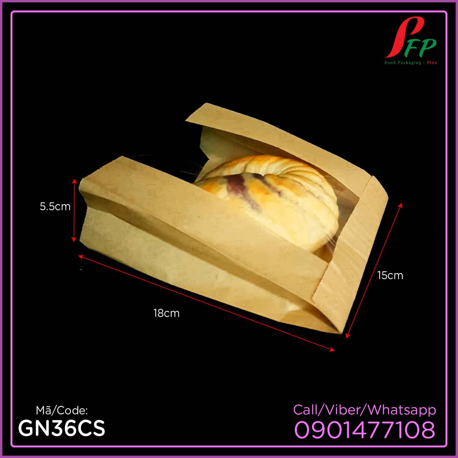 Túi giấy đựng Hamburger